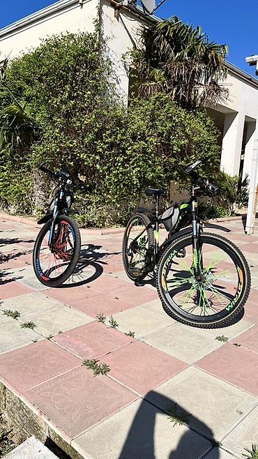 Dağ velosipedləri: Dağ/şəhər tipli 2 ədəd velosiped Xüsusiyyətlər: - 26” təkərlər, enli — 5
