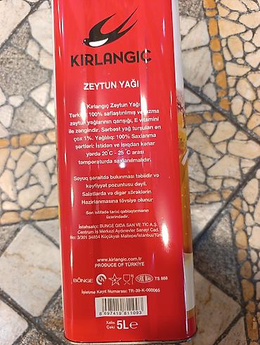 zeytun tursusu: Zeytun yağı, Kırlangıç, 5 l, Ödənişli çatdırılma — 3