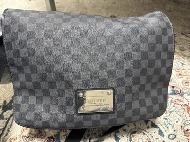 сумка тактическая: Сумка-почтальонка Louis Vuitton Damier Graphite - Материал: фирменный