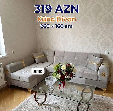 Divanlar: Künc Divan – 260 × 160 sm Qiymət: 319 AZN - Müasir dizaynlı L — 1