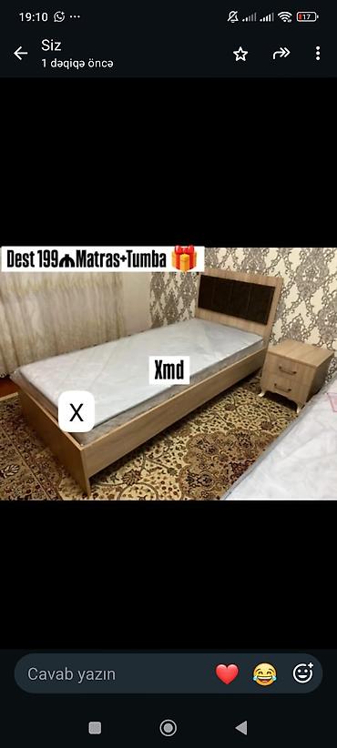 tumbuckalar: Yataq dəsti – çarpayı + döşək + tumba - Tərkib: tək nəfərlik çarpayı — 1