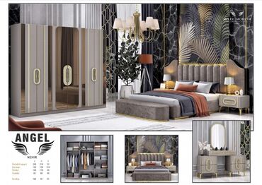 atena kere yagi qiymeti: Двуспальная кровать, Шкаф, Трюмо, 2 тумбы, Турция, Новый