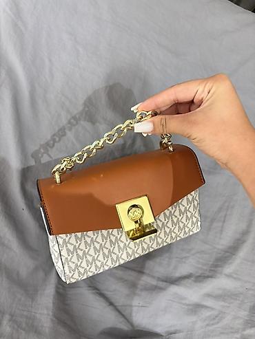 Çantalar: Michael Kors qadın çantası - Model: MK monoqramlı çiyin/əl çantası - — 3