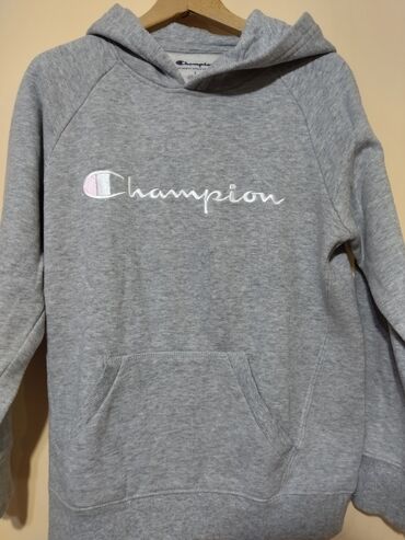 pull and bear dukserice: Champion, L (EU 40), Single-colored, color - Grey