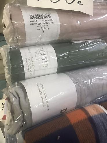 Комплекты постельного белья: Комплект постельного белья 100% хлопок однотонный цвет, Queen size (на — 17