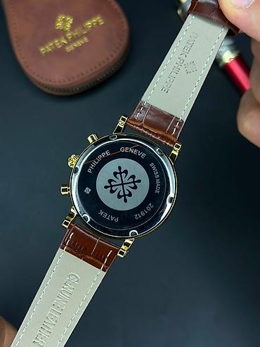 pol sapaski: Patek Philippe tərzində klassik kişi qol saatı - Qəhvəyi krokodil — 6