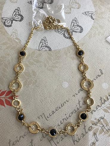 qvozdik sırğa: Комплект ожерелье и серьги с черными камнями Swarovski Авторская — 3