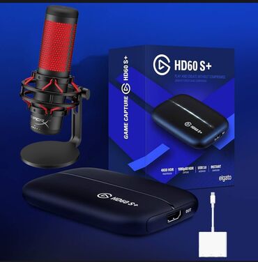 Аудиотехника: Streamer və kontent yaradıcısı üçün set 1) Elgato HD60 S+ - USB 3.0