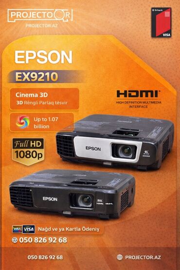 Proyektorlar: İşlənmiş Portativ Proyektor Epson, Ödənişli çatdırılma — 1