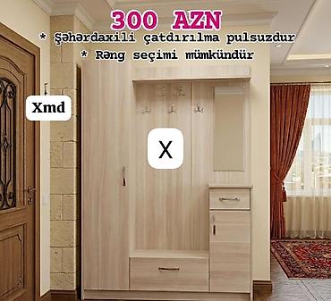 ucuz skaf: Dəhliz üçün funksional mebel dəsti: - Geniş şkaf bölməsi, asma üçün — 1