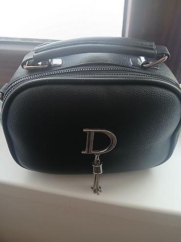dior lady: Сумка-кроссбоди женская, компактная, черного цвета. - Материал — 1