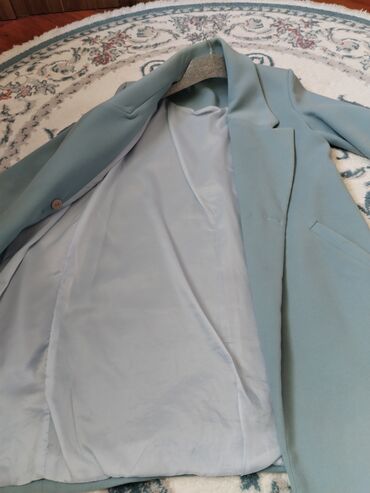 qadınlar üçün uzun palto: Palto M (EU 38), rəng - Mavi