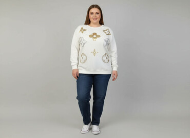 duże rozmiary sukienek na wesele: Women`s sweatshirt, size 6XL