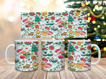 Čaše: Praznične keramičke šolje – više dizajna - Materijal: kvalitetna — 9