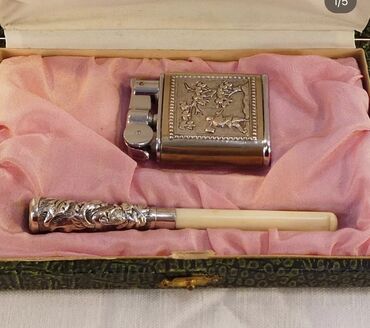 антиквариат купить, продать: Necessaire de fumeur en ARGENT MASSIF INDOCHINE (antique 1930)