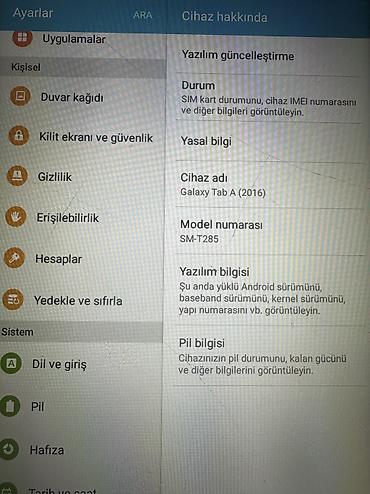 a 3: Samsung Galaxy Tab A (ağ rəng) - Ekran: 8.0" TFT, 1280x800 çözünürlük — 5