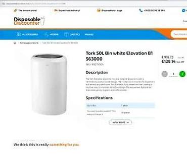 Kante: Tork Elevation B1 – korpa za otpad, 50 L - Zapremina: 50 litara (B1 — 18