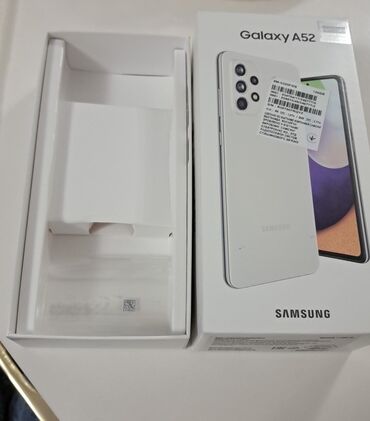 Samsung: Samsung Galaxy A52 5G, 128 GB, rəng - Ağ, Barmaq izi, İki sim kartlı, Face ID