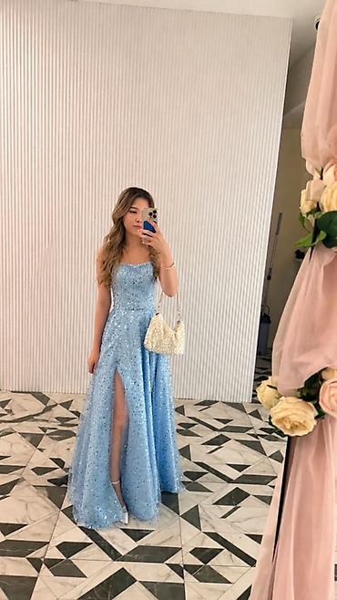 what: Вечернее платье, Длинная модель, Без рукавов, С пайетками, XS — 1