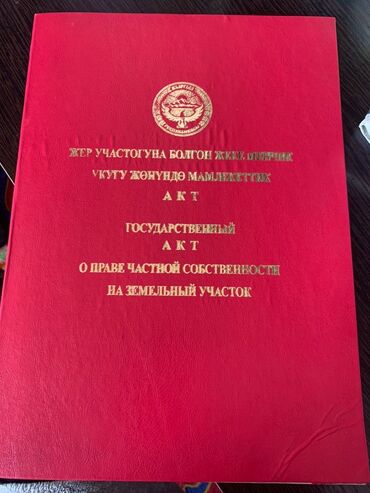 айдоо жер аренда: 8 соток, Бизнес үчүн, Кызыл китеп