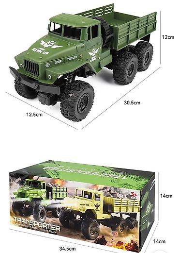 горные машины: Радиоуправляемый внедорожный военный грузовик 4WD (6 колёс) - — 2