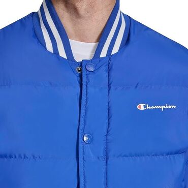 белые мужские куртки: 🔵Champion Mens Varsity Bomber Puffer Jacket — TAM YENİ! ✅ Tamamilə