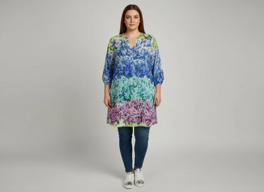 najmodniejsze sukienki dla puszystych: Sukienka damska, rozmiar 2XL