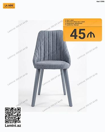 stol ayağı: Model: Kod 12996 Məhsul: Yumşaq oturacaqlı yemək/otaq stulu — 1