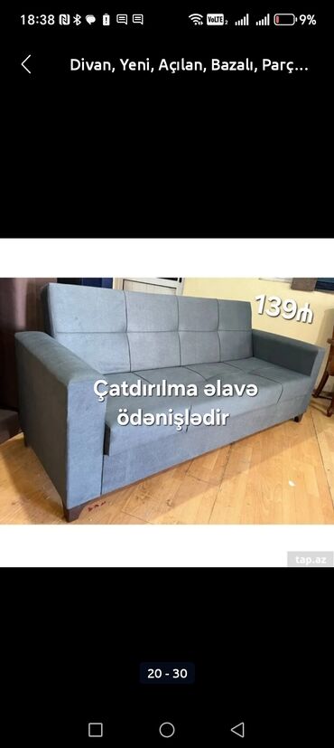 Divanlar: Divan, Yeni, Açılmayan, Bazasız, Nabuk, Ödənişli çatdırılma — 18