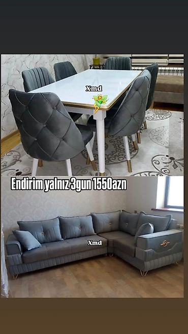 kidilo yemek masası: Yeni, Künc divan, Qonaq otağı üçün, Açılmayan — 1