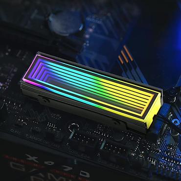 kompyuter hisseleri: RGB NVMe M.2 SSD soyuducu radiator - 2280 ölçülü NVMe M.2 SSD-lər — 4