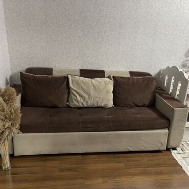 кара балта мебель бу: Диван-кровать, цвет - Коричневый, Б/у