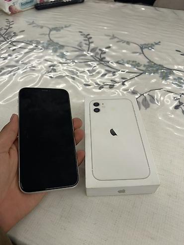aion v plus: IPhone 11, Б/у, 128 ГБ, Белый, Коробка, 76 % — 2