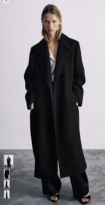 massimo duti: Черное длинное пальто из смесовой шерсти. Элегантная классическая — 2