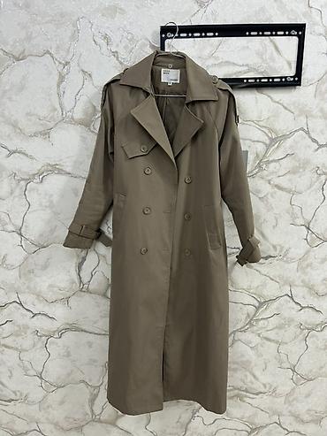 saray ş: ZARA qadın trençkotu - Rəng: zeytun-bej (khaki) - Kəsim: klassik uzun — 2