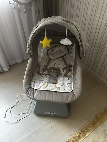 Детские шезлонги: Детское электронное кресло-качалка Coolbaby с защитной москитной — 2