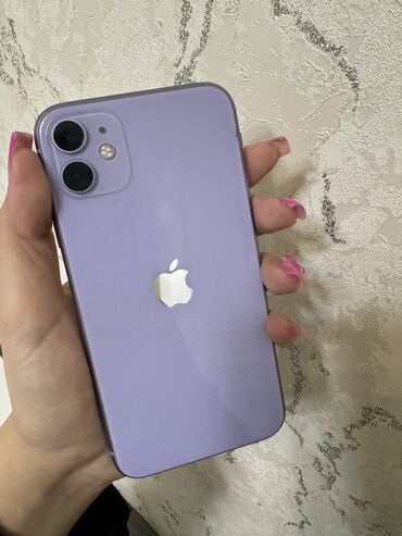 Apple iPhone: IPhone 11, 64 GB, Deep Purple, Barmaq izi, Face ID, Sənədlərlə