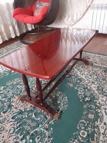 Masa və oturacaq dəstləri: Qonaq otağı üçün, İşlənmiş, Açılan, Oval masa — 3