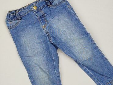 jeansy w paski: Denim pants, 12-18 months, condition - Good