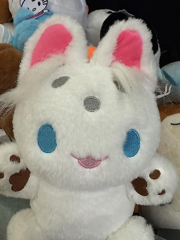 Игрушки: Мягкие игрушки — набор Описание: - Плюшевый котик-бродячка с багетом — 34