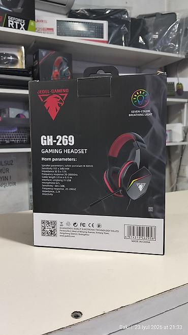 gaming qulaqcıq: JEDEL-GAMING GH-269 oyun qulaqlığı Cihazlar üçün RGB ilə Mikrafon — 2