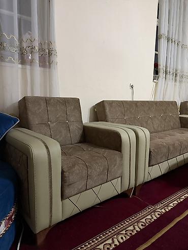 divanlar ve qiymetleri: Qonaq otağı üçün yumşaq mebel dəsti - Tərkib: 3 nəfərlik divan + 2 — 2