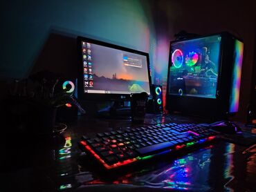 mikrodalğalı soba ikinci el: RGB işıqlandırmalı oyun kompüteri dəsti, Intel core i5-4690k 3.50ghz