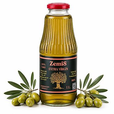 Растительное масло: ZemiS Extra Virgin Müalicəvi zeytun yağı – 100% təbii, soyuq sıxım — 1