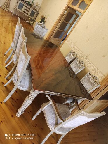 balkon üçün stol stul: Qonaq otağı üçün, Yeni, Açılan, Kvadrat masa, 8 stul, Türkiyə