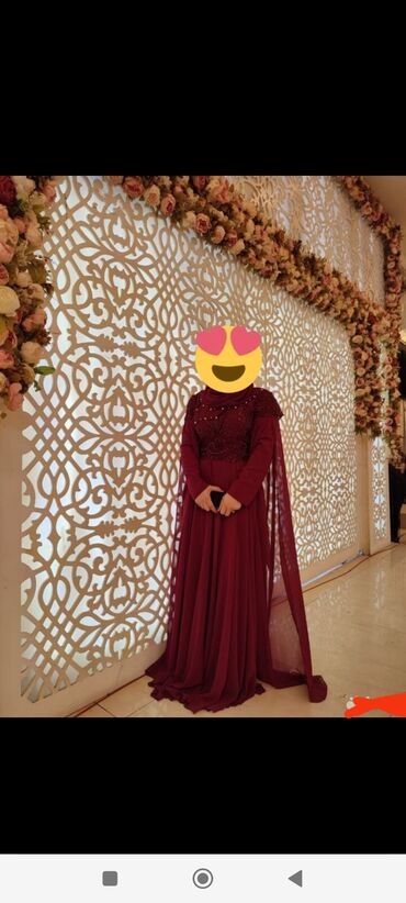 zehra hicab geyimleri instagram: Вечернее платье, Макси, XL (EU 42)