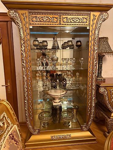 klasik divan: İşlənmiş, Klassik divan, Divan, 2 kreslo, Bazasız, Açılmayan — 9