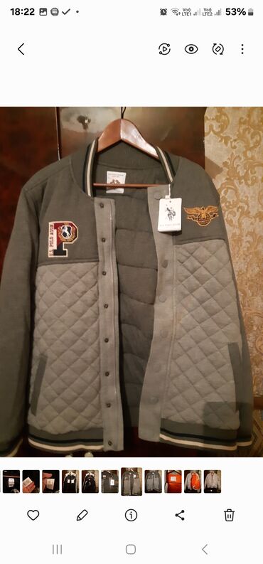 Pencəklər: Kurtka, Bomber, Payız, U.S. Polo Assn, 5XL (EU 50)