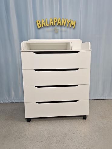 Детский комод: Детский комод, С пеленальным столиком, ЛДСП, цвет - Белый — 4