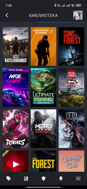 Digər oyun və konsollar: Steam oyun kitabxanası hesabı Tərkibində olan bəzi oyunlar: - PUBG